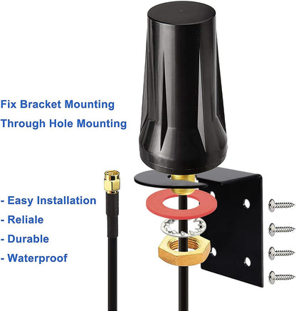 Bingfu 4G LTE Cellular 5dBi SMA Male Antenna - 10ft Low Loss 195 Coaxial Cable Compatible with Spypoint Flex G-36 LM2 Link Micro Covert Spartan Stealth Cam Muddy Trail Camera Router Gateway