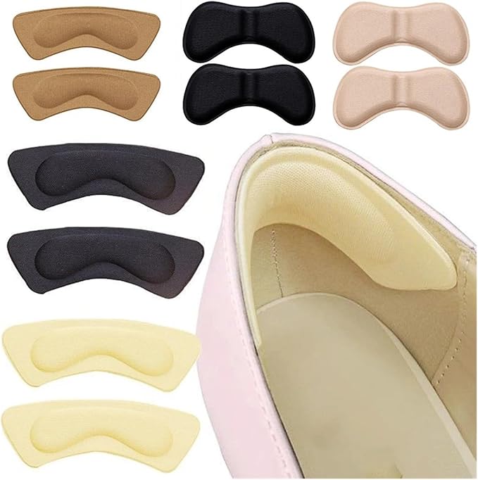 2pcs 4D Heel Pads Insoles Patch Shoe Cushion Pain Relief Feet Care Heel Adhesive Back Sticker Shoes Insert (Color : B-Beige)