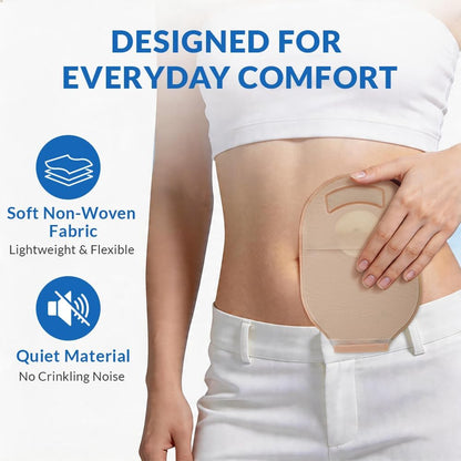 LotFancy Ostomy Bags, 10Pcs One Piece Drainable Pouches, Hook and Loop Closure, Colostomy & Ileostomy Supplies, Hydrocolloid Skin Barrier, Odor Filter, Cut-to-Fit 25–64mm ( No Original Box )