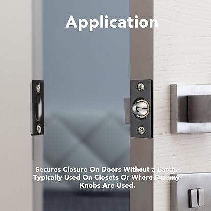 Closet Door Ball Catch,Stainless Steel Catch Adjustable,Drive in Ball Catch with Strike Plate for Closet Doors,for Invisible Pantry Ball Bearing Door Latch Black-3 Pack