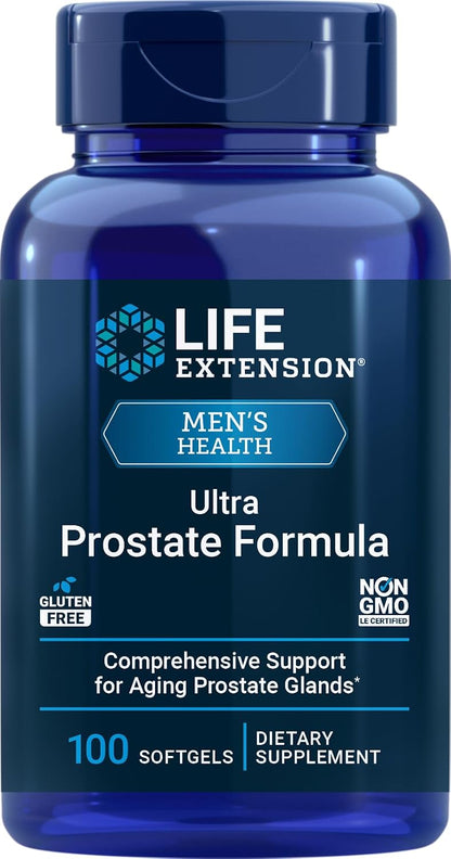 Life Extension Ultra Prostate Formula, 100 Softgels, Natural Supplement for Men