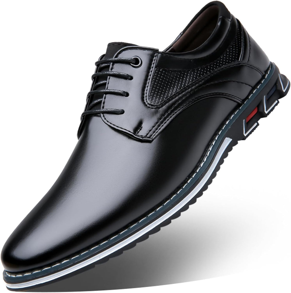 Size 10.5, Mens Casual Dress Shoes, Casual Sneakers for Men Simple Plain Toe Lace-Up Flats for Work, Comfortable Business Casual Attire.