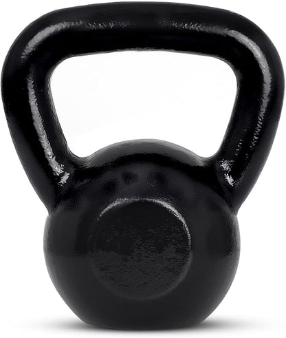 15 lb Kettlebell for Strength Training, Textured Wide Handle, Dark Gray (Actual product is dark gray)