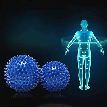 Durable PVC Spiky Massage Ball Deep Tissue Back Massage, Foot Massager, Pain Relief Plantar Fasciitis Reliever Hedgehog 3inch Balls (Black)