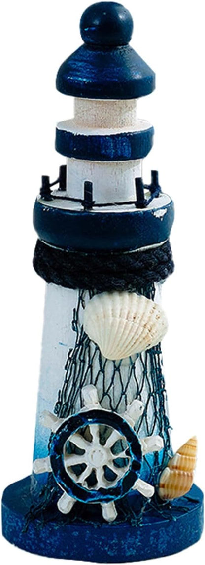 Decorative Miniature Lighthouse - 5 Inch Coastal Decor, Nautical Theme Figurine, Beach-Inspired Accent Piece