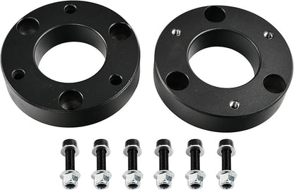 Aluminum 2'' Front Leveling lift kit,2 Inch Front Suspension Lift Spacers Compatible With Chevy Silverado GMC Sierra Yukon Tahoe Suburban 1500 2WD4WD 2007-2025 Black