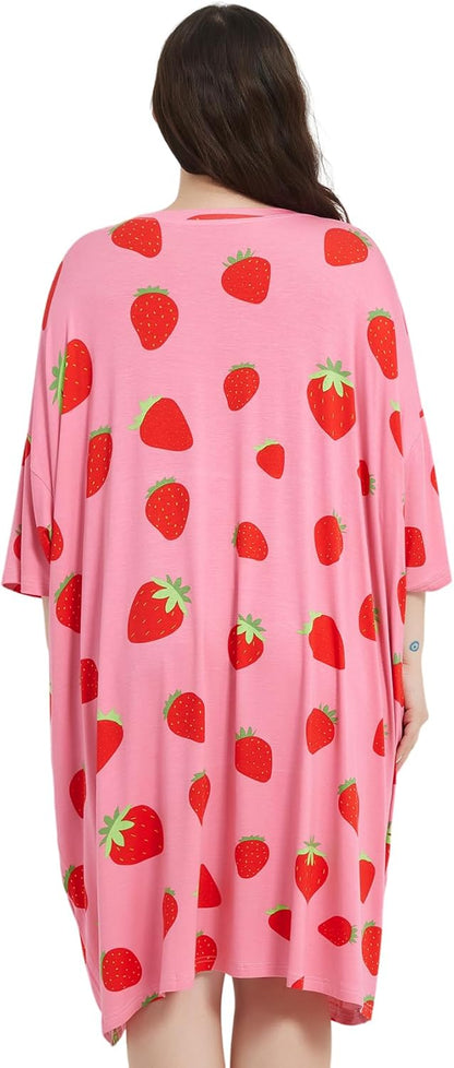 Soft, cozy plus-size nightgowns with roomy sizing, pockets, and flattering knee-length design for lounging and sleeping.