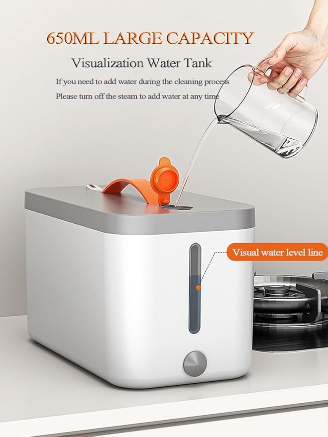 Portable Handheld Steam Cleaner, 650ml Large Capacity Fast Heating Cleaning Machine for Home Car Kitchen Grout Tile