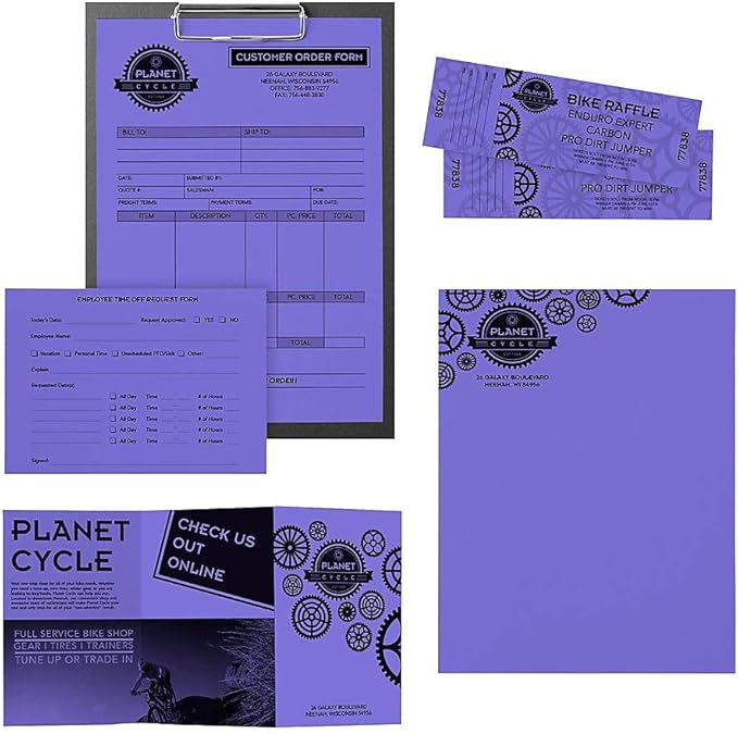 Neenah Paper 22081 Color Paper, 24lb, 8 12 x 11, Venus Violet, 500 Sheets