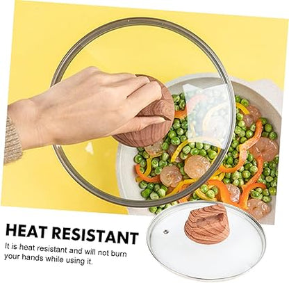 Ciieeo Tempered Glass Pot Lid Cooking Cover Anti-Oil Splashing Visible Design for Safe Convenient Cooking