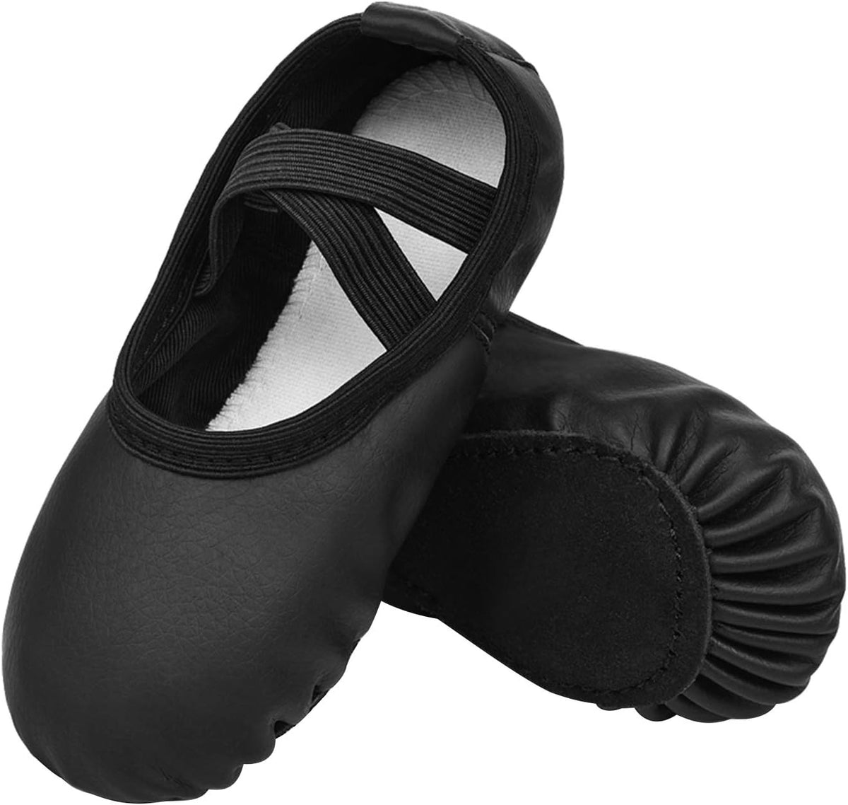 Stelle Ballet Shoes for Girls Boys Close-Fit PU Professional Dance Slippers for Toddler/Little Kid/Big Kid
