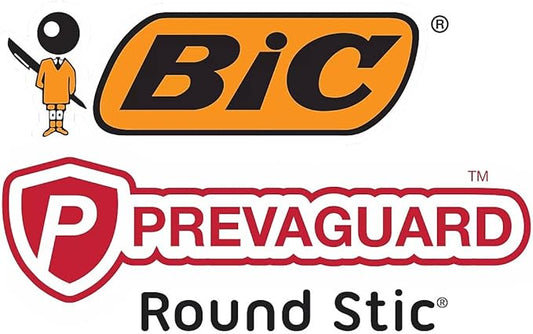 BIC PrevaGuard Round Stic Ballpoint Pen With Built-in Protection To Suppress Bacteria Growth, Medium Point (1.0 mm), Black, 60-Count