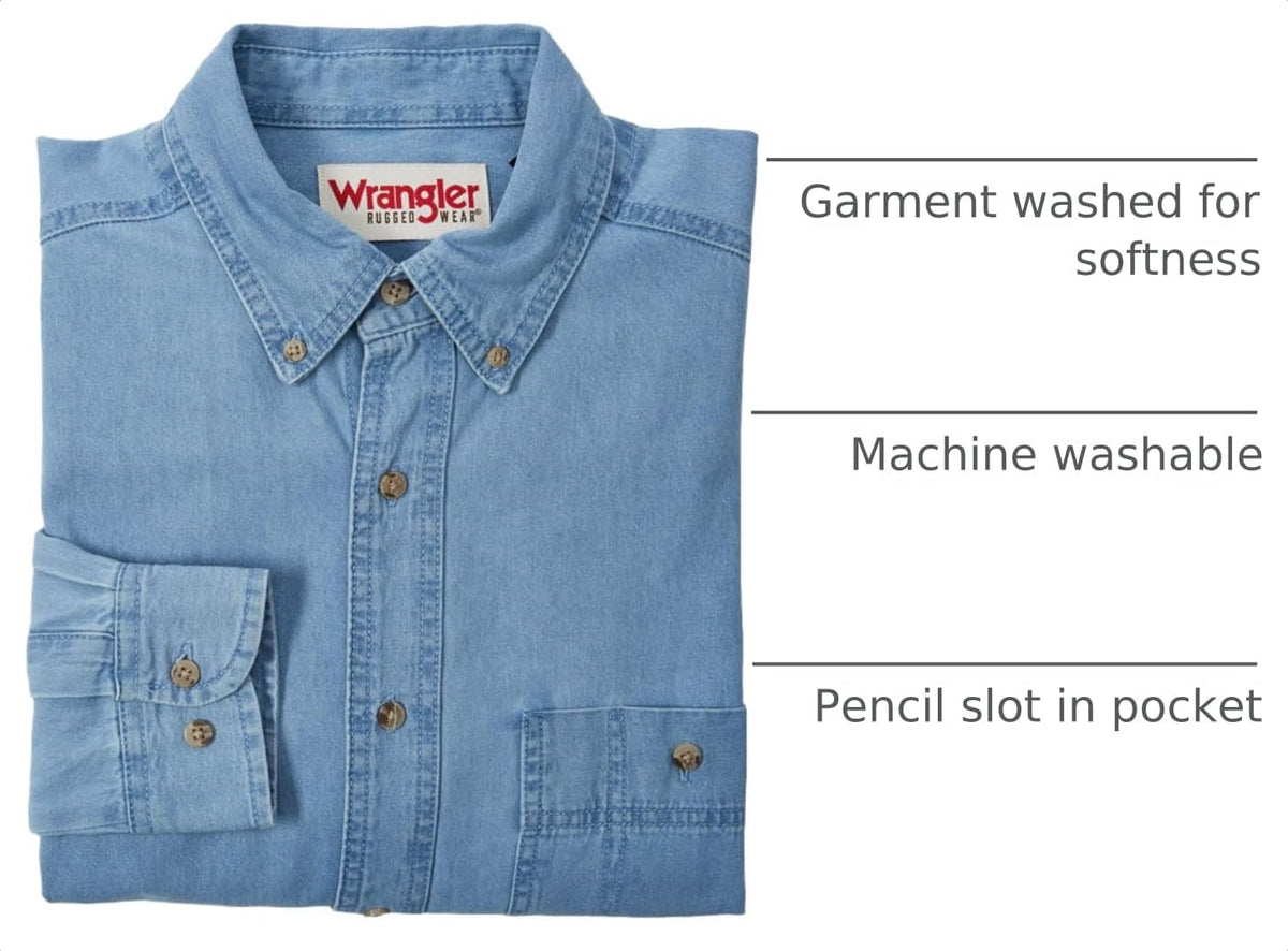 Men's Denim Button Down Shirt