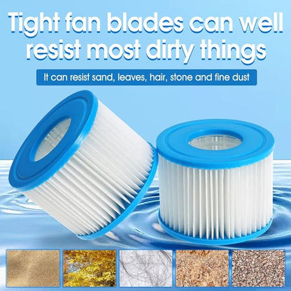 Type VI Hot Tub Filter Cartridge for Spa, Inflatable Hot Tub Tub and Other Types of Inflatable Spa Filter Cartridge Accessories (2pcs)
