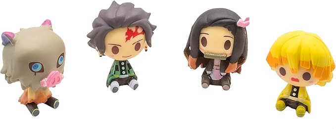 Demon Figure Slayer Mini Figures Collectible Toy Props Cake Toppers Action Figures Hashira Statues 1.77" in