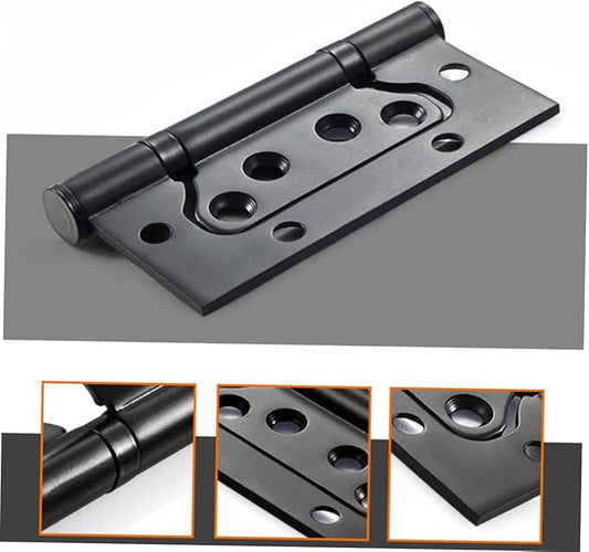 Stainless Steel Spring Hinges for Kitchen Cabinet Doors Heavy Duty Load Capacity Design with Easy Installation Black Finish for Furniture Applications
