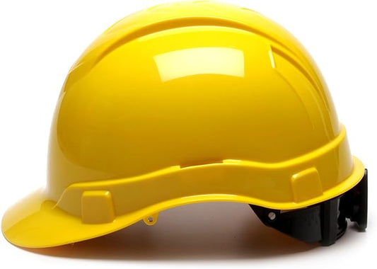 Pyramex Ridgeline Cap Style Hard Hat 6 Point Ratchet Yellow