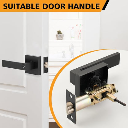 Adjustable Door Latch 2-38''(60mm)or 2-34''(70mm), 45 Turning Angle Universal Door Lock Replacement Part with 516'' Square Hole, Suitable for Interior Door and Front Door Leverset Latch.
