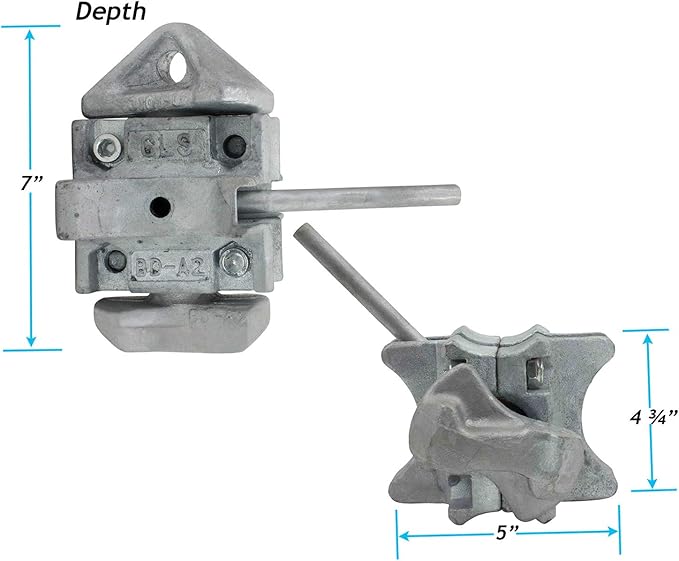 Mytee Products (4 Pack Sea Rail Shipping Container Manual Twist Lock Left-Right Handlocking Casting Steel - No Lever Required