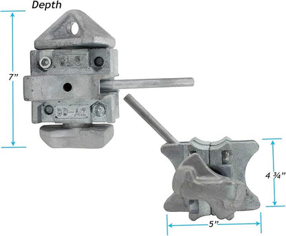 Mytee Products (4 Pack Sea Rail Shipping Container Manual Twist Lock Left-Right Handlocking Casting Steel - No Lever Required