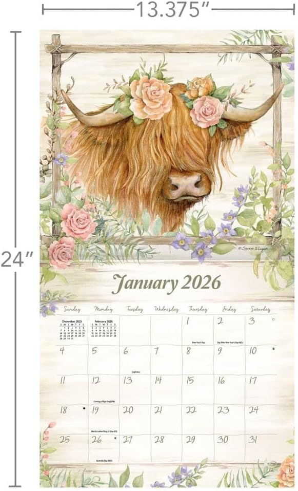 Lang, Rosewood Ranch 2026 Wall Calendar, 13.4'' X 12'', 12-Month Calendar with Spiral Binding