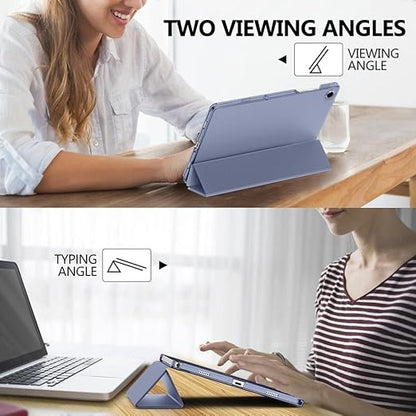 MoKo Case for Galaxy Tab A9A9 Plus 11 inch 2023, Slim Stand Protective Smart Cover with Hard PC Translucent Back Shell for Tab A9 Plus Tablet (SM-X210X216X218), Auto WakeSleep, Grey Purple