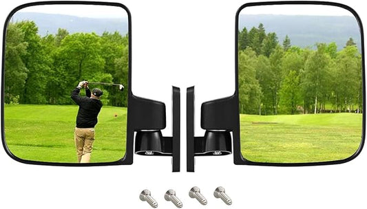 Golf Cart Side Mirrors for Club Car EZ-GO Yamaha and other 180Adjustable Folding Wide-Angle Side View Mirror