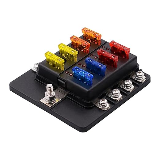 Car 6 Way 8 Way Blade Fuse Terminal Block Auto Track Fuse Holder Box with Light(ONLY Blade Fuse 1_Standard)