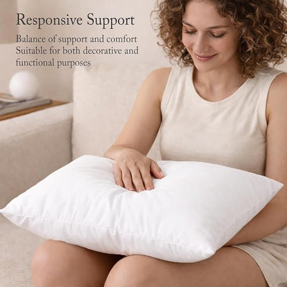 puredown 24x24 Feather Down Pillow Insert, 1 Pack Throw Pillow Insert for Couch, Chairs, Office, Apartments