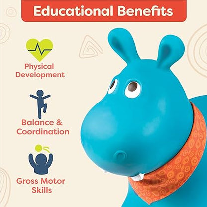 B. toys- Bouncy Boing- Inflatable Hippo Bouncer- Ride On- Sit  Bounce Air Pump Included  Hankypants- 18 Months