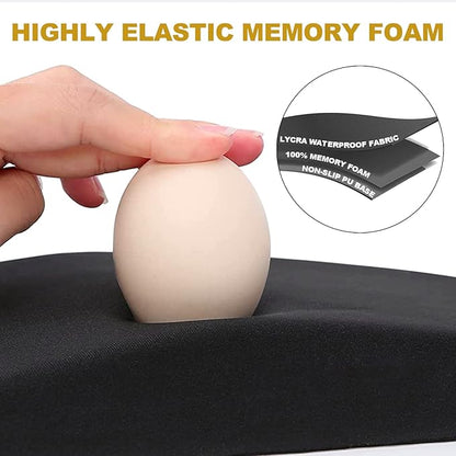Ergonomic Mouse Pad with Wrist Rest Support, Thick Mousepad Relief Carpal Tunnel Pain, Entire Memory Foam Mouse Pad with Non-Slip PU Base, Computer Mouse Pads,Red Flower