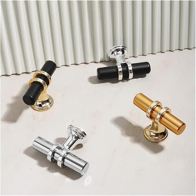 Aluminum Alloy Black Gold Door Handle Wardrobe Kitchen Cabinet Drawer Solid Handle Furniture Handle European Modern Hardware