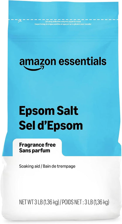Basics Epsom Salt Soak, Magnesium Sulfate USP, 3 Pound, 1-Pack (Packaging is different from picture)