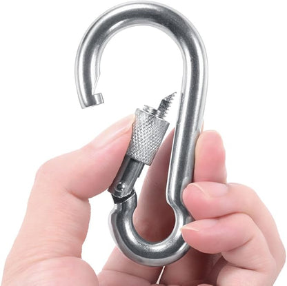 PROND Locking Carabiners, Heavy Duty Carabiner, 316 Stainless Steel Screw Lock Carabiner Hooks