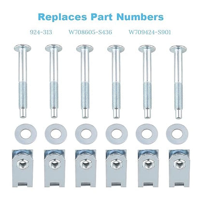 Truck Bed Mounting Bolt Nut Hardware Kit Compatible with 1997-2012 Ford F150,1997-2012 Ford Lobo Pickup, 2006-2008 Lincoln Mark LT Replaces  924-313, W708605-S436