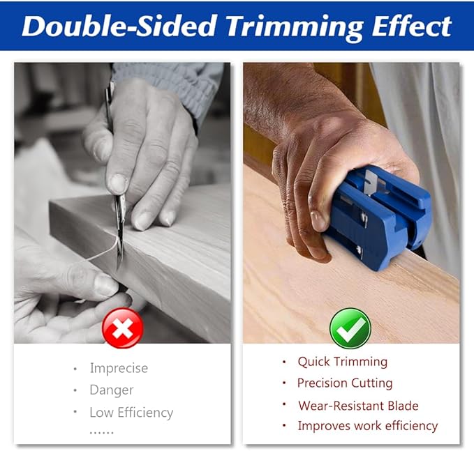 Edge banding trimmer, Laminated edge trimmer, PVC plywood melamine wood manual edge trimming banding woodworking tool