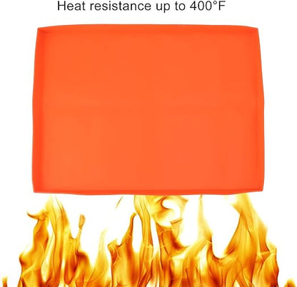 Grill Mat, Robust Silicone Grill Cover, Protects Your Grill Plate from Rodents, Dirt, Grill Mat That Can Be Used All Year Round, Grill Mat, Grill Mat (22in Orange)