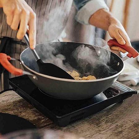 Stainless Steel Handle Silicone Spatulas, High Heat to 480F, Food Grade Turner, Free