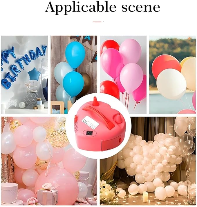 Balloon Pump,Portable Dual Nozzle 110V 600W Electric Balloon Blower Air Pump Balloons Inflator for Balloon Decoration,Balloon Arch, Balloon Column Stand, Party