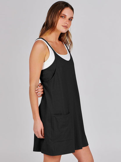 ANRABESS romper dress perfect for staying cool, looking great during hot summer days; built-in shorts, breathable fabric ideal for various activities.