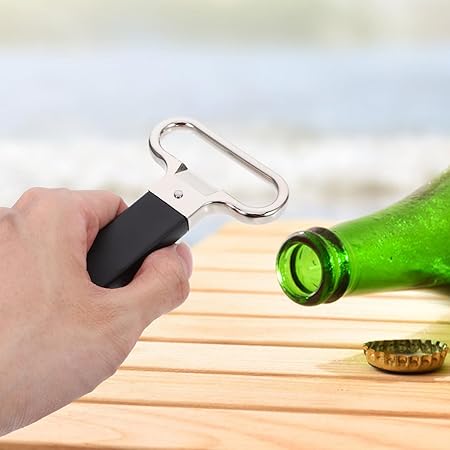 Alipis Bottle Opener, Can Punch Opener Metal Beer Opener Flat Handle Beer Bottle Opener Classic Beer Opener for Home Kitchen Bar Restaurant Party Tools Supplies