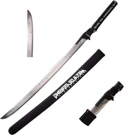 Samuel Rodrigues/Raiden Sword Japanes Game Cosplay Prop Metal Upgraded Version Katana Black/Red not Sharp (but has sharp, pointed tip)