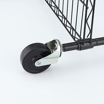 Wheels for Shelves Heavy Duty, 3 inch Casters for Wire Shelving, Stems 14" - 20 x 1 Thread Shelf Caster Wheels, 14-20 Casters Set of 4, Stem Caster Wheels