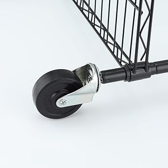 2 inch Heavy Duty Casters Set of 4, Rubber Stem Wheels for Wire Shelving