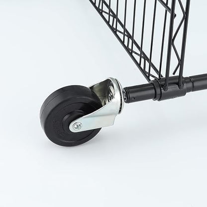 Wheels for Shelves Heavy Duty, 3 inch Casters for Wire Shelving, Stems 1/4" - 20 x 1 Thread Shelf Caster Wheels, 1/4-20 Casters Set of 4, Stem Caster Wheels