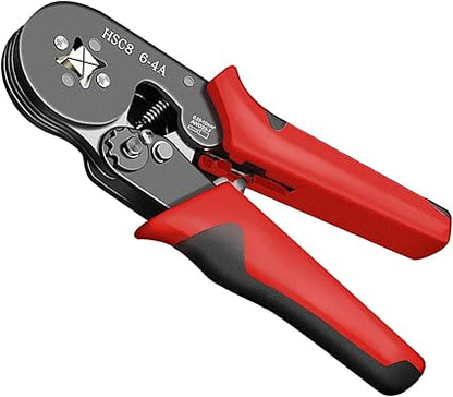 Ferrule Crimping Tool,Wire Ferrule Crimper,Self-Adjusting Ratchet Crimping Tool for Ferrules in The AWG 23-7 Range,Crimping Area 0.25-10mm2.