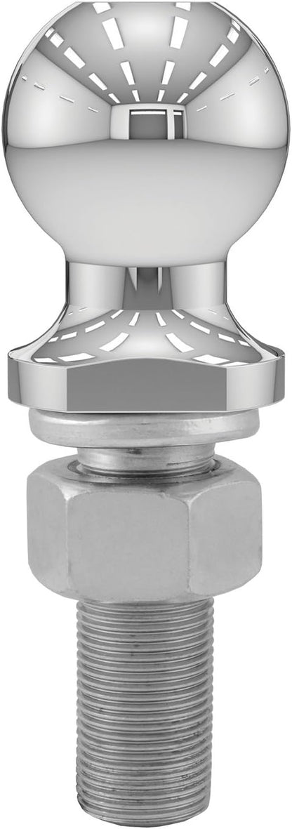CURT 40074 Chrome Trailer Hitch Ball, 6,000 lbs, 2-Inch Diameter, 1 x 3-Inch Shank
