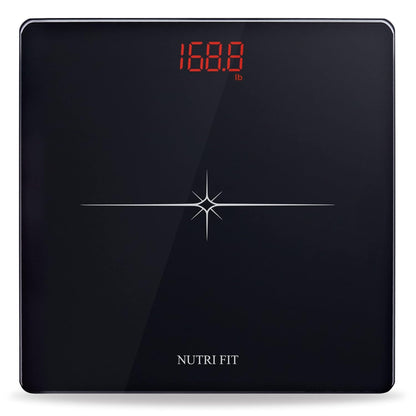 Digital Scale for Body Weight, Precision Bathroom Weighing Scale Step-On Technology High Capacity - 330 lb, LED Display with High Precision Measurements, Black