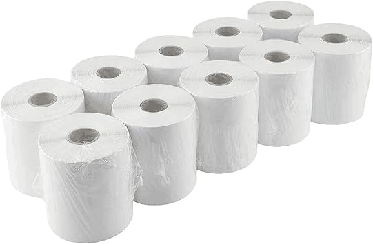 L LIKED 4"x 6" Direct Thermal Labels White Perforated Shipping Labels, 250 Labels per Roll, 10 Rolls