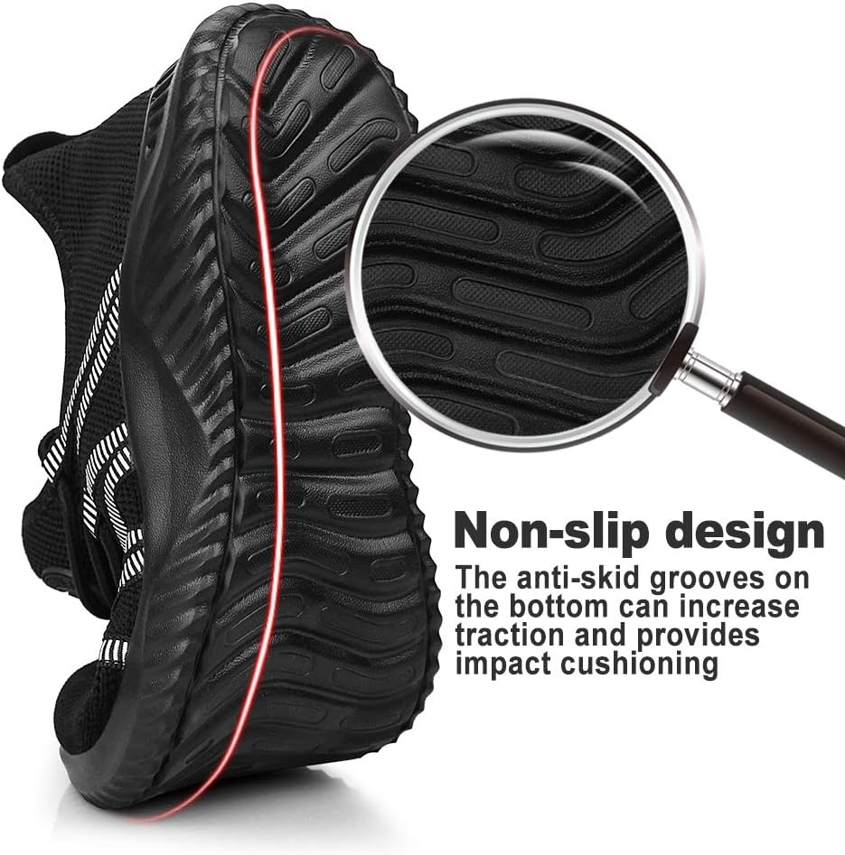 Feethit Men's Breathable Slip-On Running Shoes